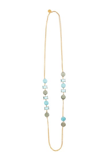 Necklace MurrinaMurano Venezia Woman Sunset Mirage in Steel Cristallo GM0304.16 - GM0304.16